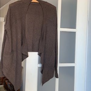 360 brown cashmere cardigan wrap Size M